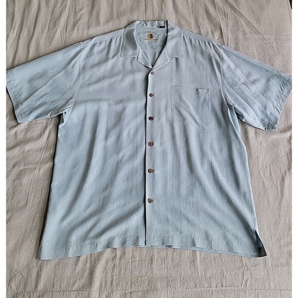Eagle Dry Goods Other - Eagle Dry Goods Signature Series Mens XL Hawaiian Shirt Blue Silk Palm Coca Cola